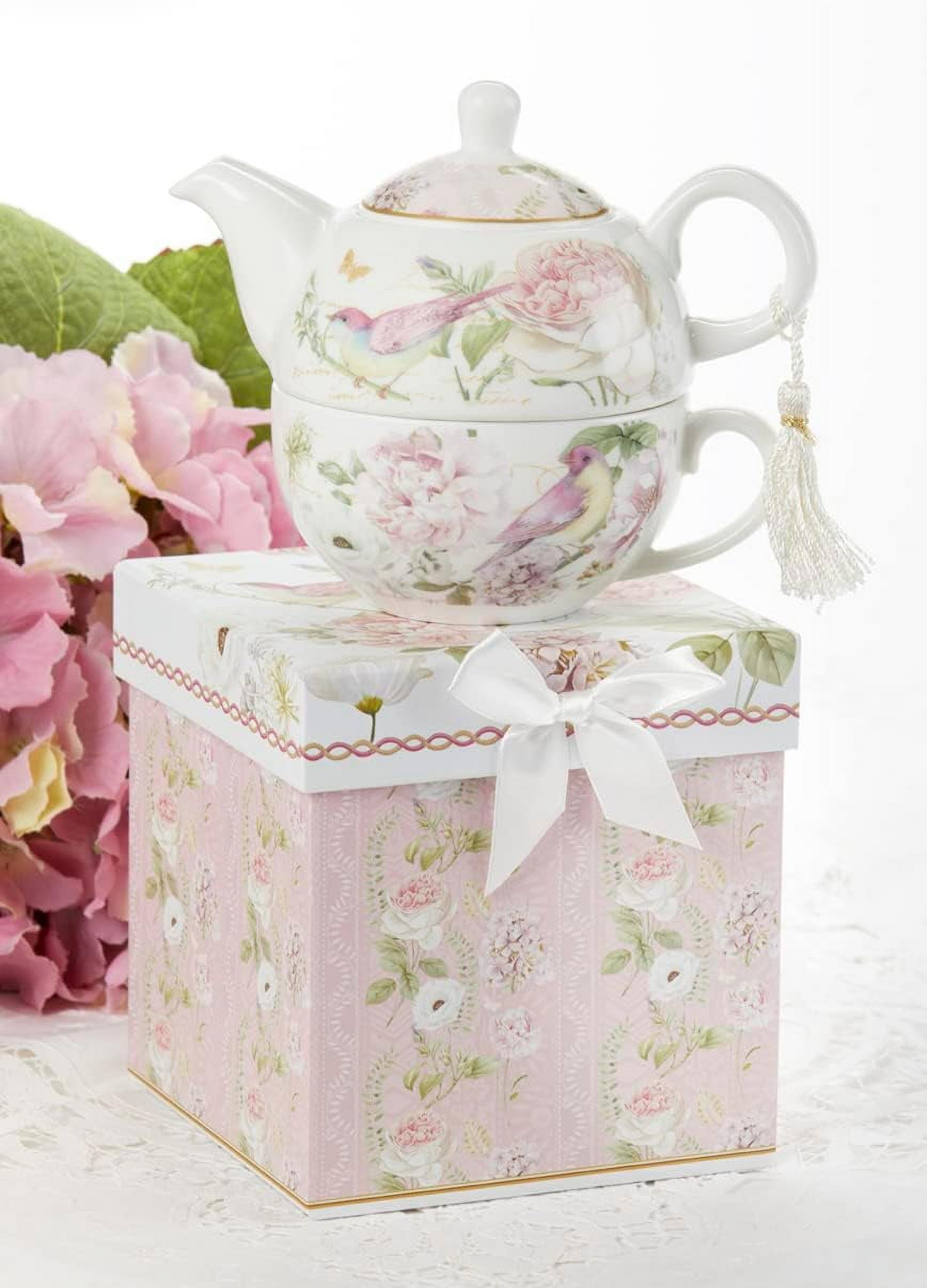 Porcelain Tea For One, Rose