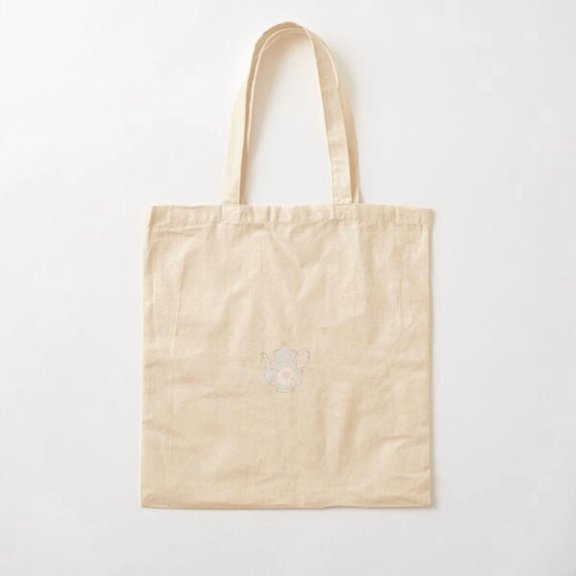 Porcelain Tea Kettle Canvas Tote Bags, Reusable Shopping Bag