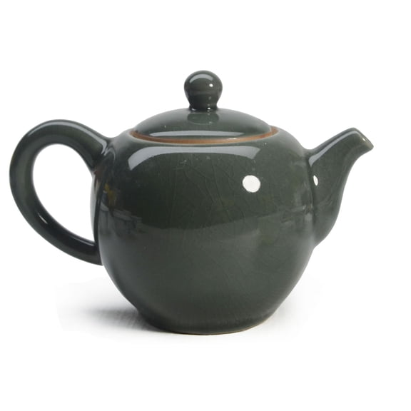 Porcelain Teapot, 12oz Tea Pot Small Teapot Ice Crack Glazed Ceramic Tea kettle