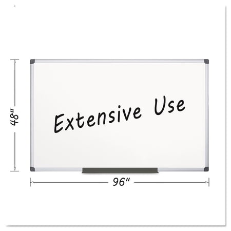 MasterVision Porcelain Value 48 in. x 96 in. Value Dry Erase Board - Aluminum Frame/White