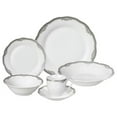 thumbnail image 1 of Porcelain Wavy Edge Dinnerware Set- 24 Piece Service for 4 by Lorren Home Trends: Elizabeth Design, 1 of 1