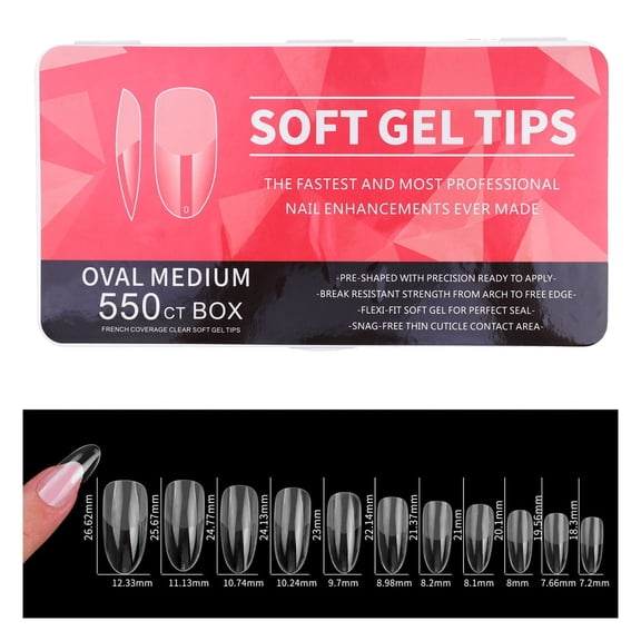 Porcelain White Nails Thin Almond Shape Long Drop Non Scrub Non Abrasive Manicure Tips