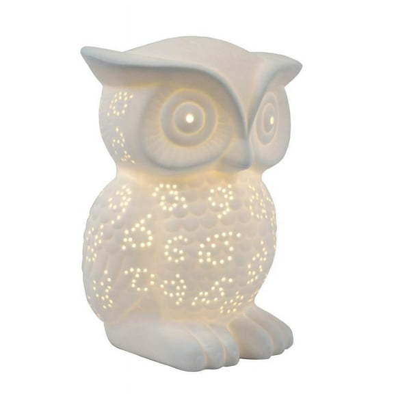 Porcelain Wise Owl Shaped Animal Light Table Lamp