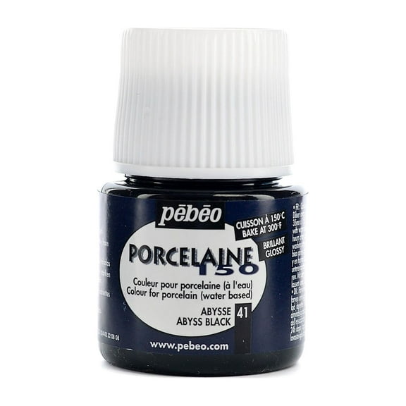 Porcelaine 150 China Paint abyss black, 45 ml (pack of 3)