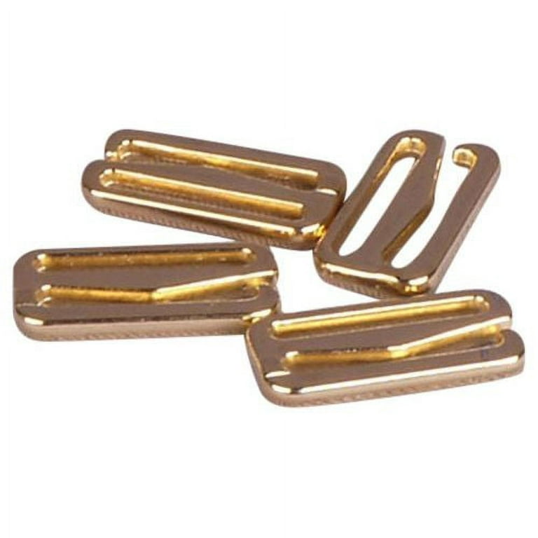 Porcelynne Gold Metal Alloy Replacement Bra Strap Slide Hook - 3/4 (19mm)  Opening - 20 (20 Pieces) 