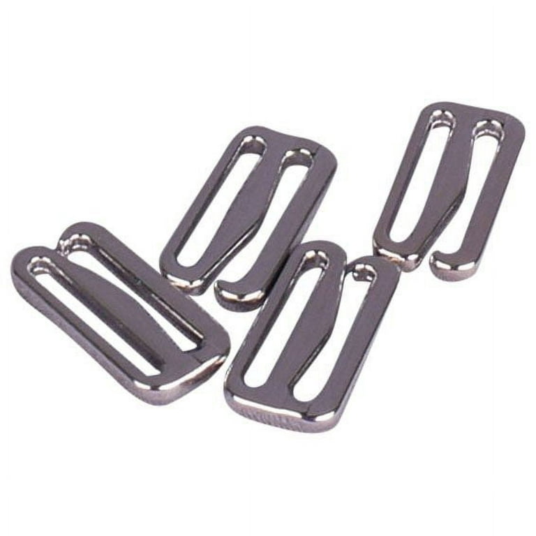 Porcelynne Silver Metal Alloy Replacement Bra Strap Slide Hook - 3