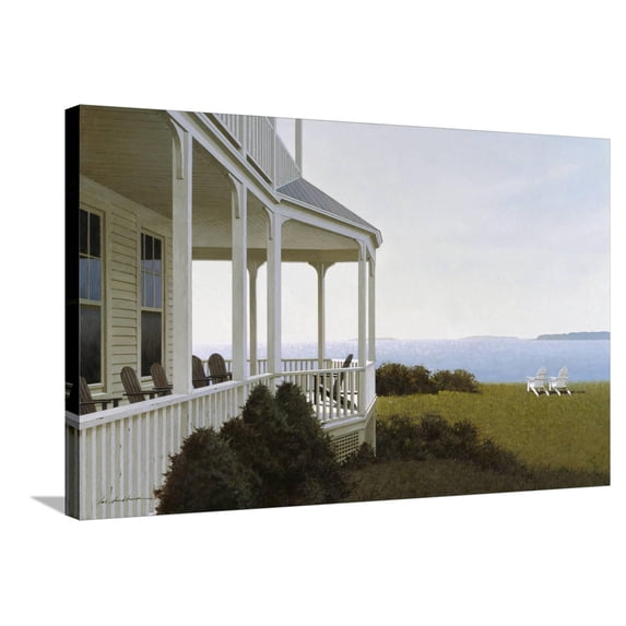 Art.com Porch 2 Stretched Canvas Print Wall Art by Zhen-Huan Lu, 36" x 24"
