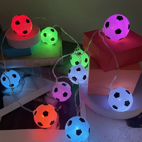 Porch Decor,Outdoor Patio Lights,World Football Cup Decorative Light String Room Bar Theme Holiday Indoor Decorative Light String World Football Cup Decoration(Multicolor 5FT)