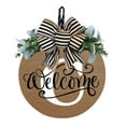 thumbnail image 1 of Porch Decoration 26 Letter Welcome Sign with Last Name Year Round Front Door Wreath Decorative Hanging Plaques In Front Of The Door, 1 of 3