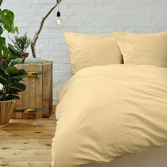 Porch & Den Brockman Soft Microfiber 3-piece Duvet Cover Set Cream Twin - Twin XL