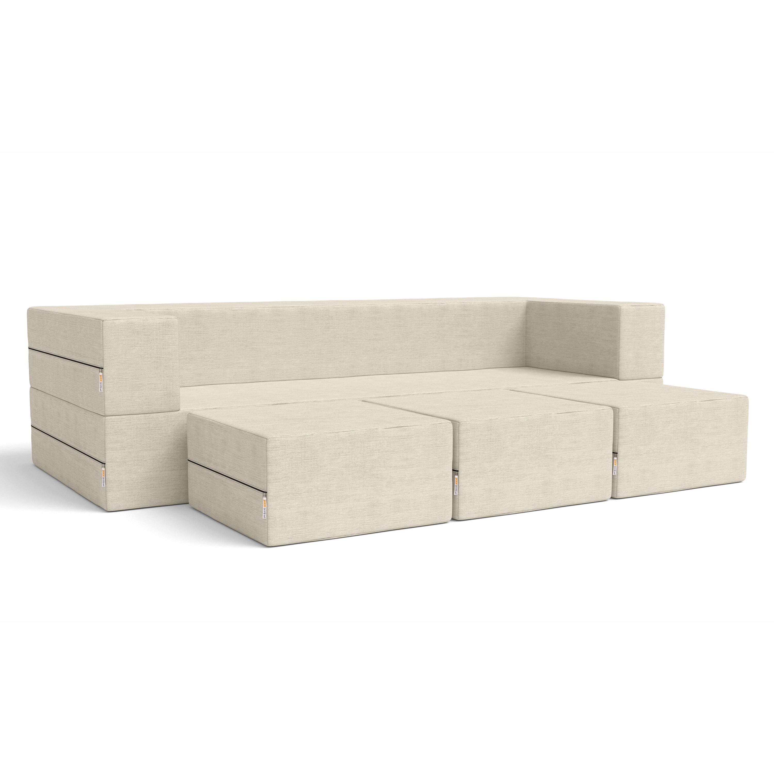 Porch & den california king convertible sleeper sofa and ottomans online