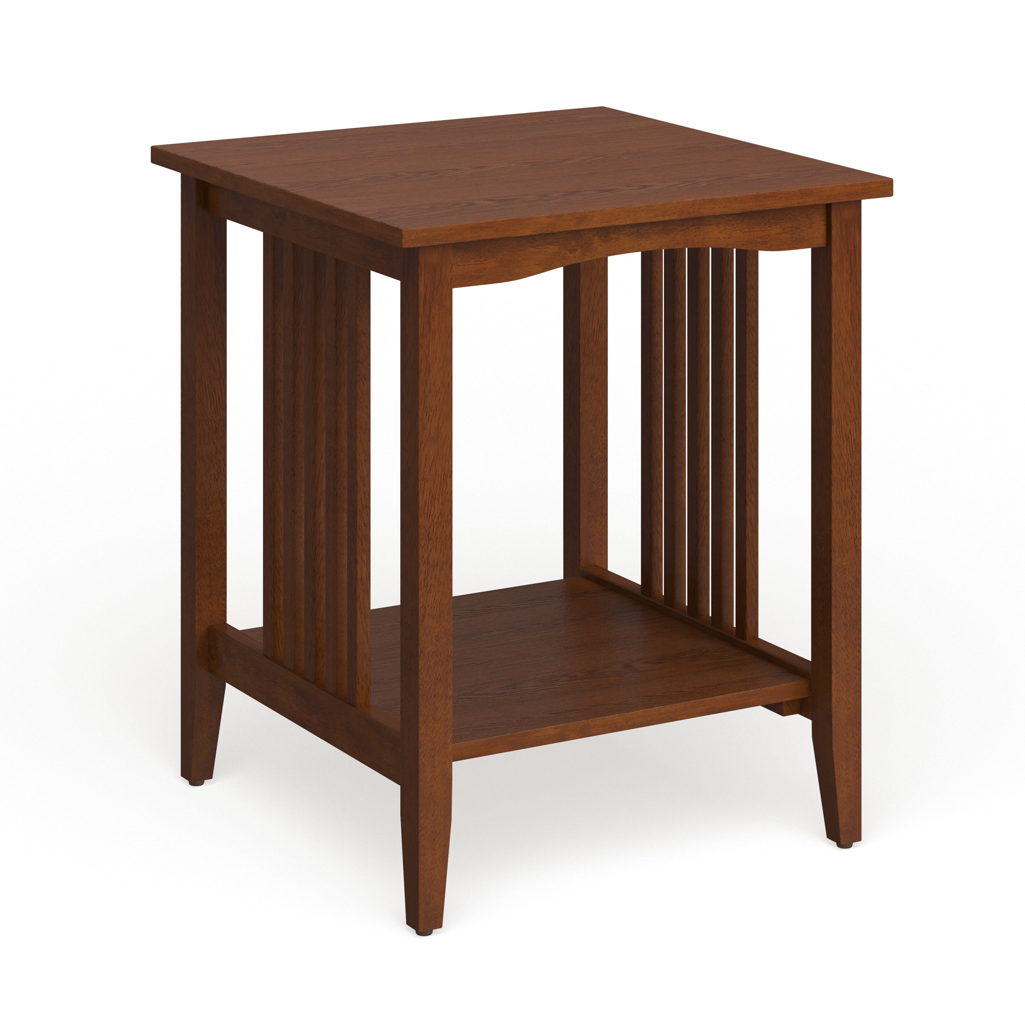 Porch & Den Clifton Mission Medium Oak Wood Finish Side Table Medium