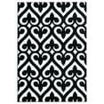 thumbnail image 1 of Porch & Den  Cutter Hand-Carved Area Rug Black 1'10" x 2'8" 2' x 3' Living Room,Bedroom,Entryway White Rectangle, 1 of 5