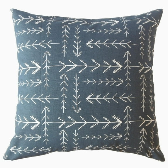Porch & Den Dorland Blue Geometric Throw Pillow 24 x 24