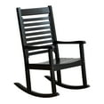 thumbnail image 1 of Porch & Den Elemental Modern Oversize Wood Outdoor Patio Rocking Chair Black, 1 of 5