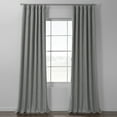 thumbnail image 1 of Porch & Den Exclusive Fabrics Italian Textured Faux Linen Insulated Thermal Blackout Curtain (1 Panel) - Premium Texture, Luxurious Elegance Pebble, 1 of 5