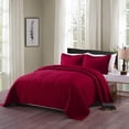 thumbnail image 1 of Porch & Den  Heightsview Prewashed 3-piece Quilted Bedspread Set Burgundy Queen, 1 of 5