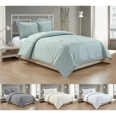 Porch & Den  Howe Cotton 3-piece Duvet Set Grey Queen