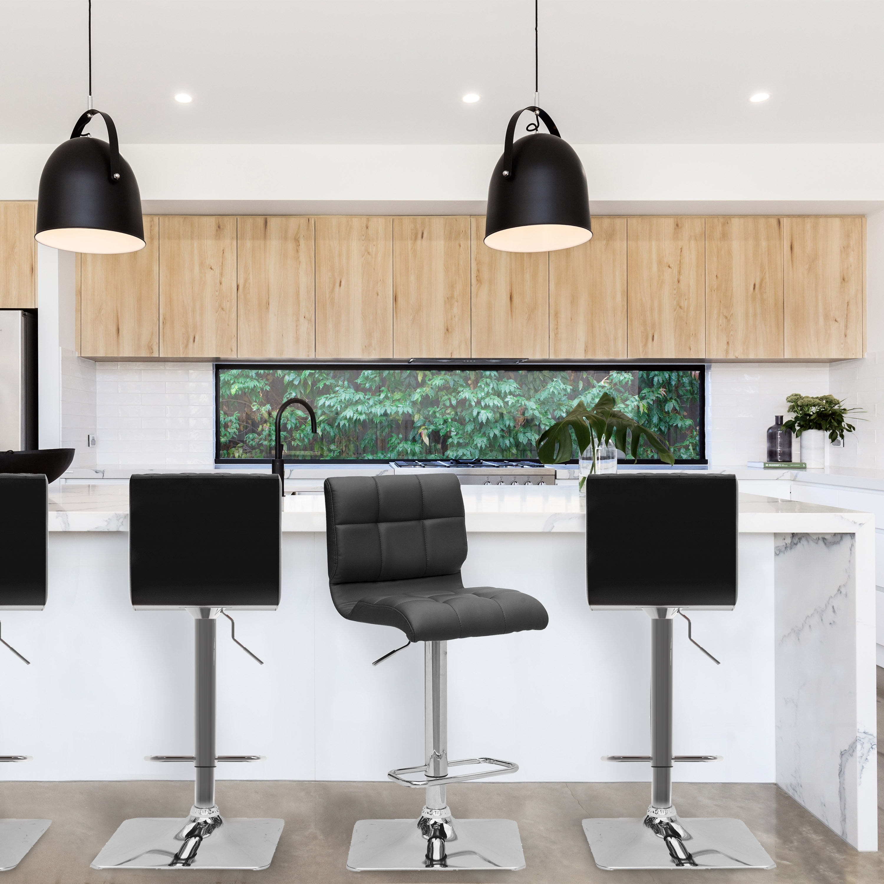 Porch & Den Hudson Adjustable Bar Stools with Swivel Seat (Set of 2