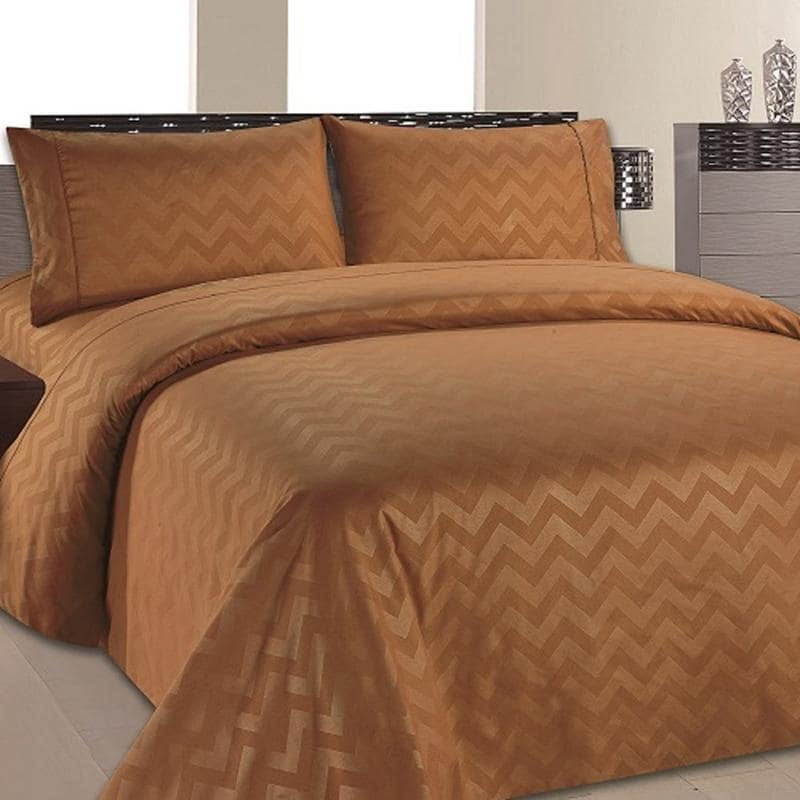 Spice Chevron Twin Microfiber Bed Sheet Set
