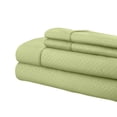 thumbnail image 1 of Porch & Den  Jenshire Greek Key Embossed Bed Sheet Set Sage King, 1 of 5