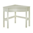 thumbnail image 1 of Porch & Den  Lincoln Solid Wood/MDF Corner Computer Desk Off-White/ Ivory Painted, 1 of 3