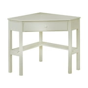 TMS Porch & Den Lincoln Solid Wood/MDF Corner Computer Desk Off-White/ Ivory Painted