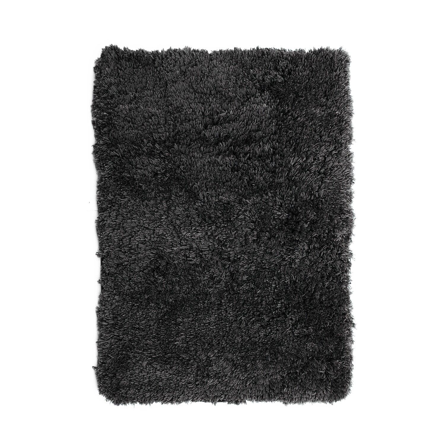 Porch & Den Lorena Shaggy/ Nonslip Rubber Backed Bath Rug Black Small