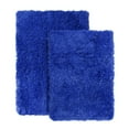 thumbnail image 1 of Porch & Den  Lorena Shaggy/ Non-slip Rubber Backed Bath Rug Set Royal Blue 2 Piece Set 2-Piece, 1 of 5