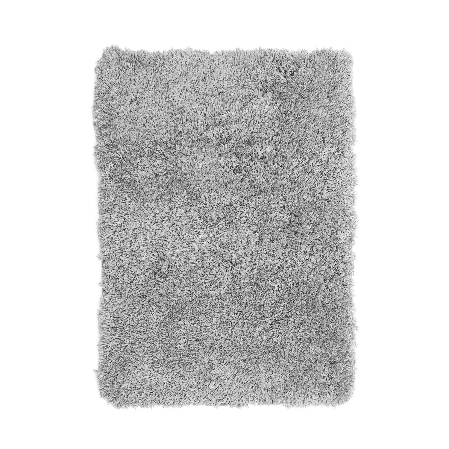 Porch & Den Lorena Shaggy/ Nonslip Rubber Backed Bath Rug Silver Small