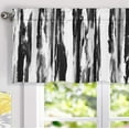 thumbnail image 1 of Porch & Den Nova Ink Blue Brush Stroke Pattern Blackout Valance Black Gray 18"L x 52"W, 1 of 5