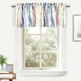 thumbnail image 1 of Porch & Den  Nova Ink Blue Brush Stroke Pattern Blackout Valance Pink Yellow 18"L x 52"W, 1 of 6
