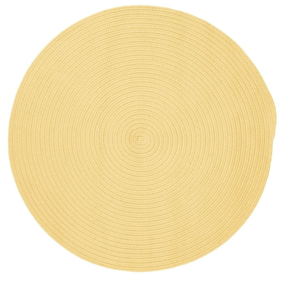 Porch & Den Oakland Reversible Indoor/ Outdoor Area Rug Banana 8' x 8' Round N/A, Solid 8' Round Accent, Outdoor, Indoor Kitchen, Living Room, Patio