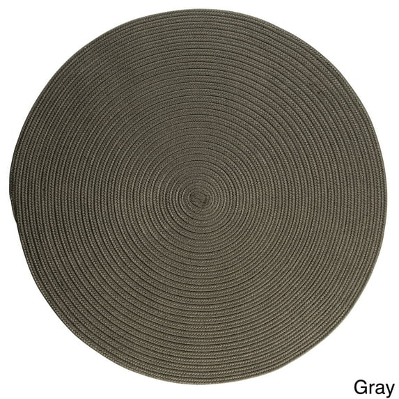 Porch & Den Oakland Reversible Indoor/ Outdoor Area Rug Gray 6' x 6' Round N/A, Solid 6' Round Accent, Outdoor, Indoor Kitchen, Living Room, Patio