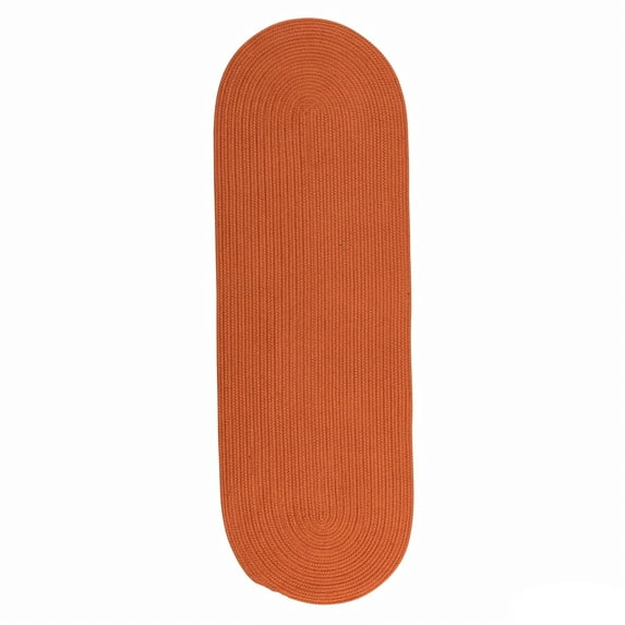 Porch & Den Oakland Reversible Indoor/ Outdoor Area Rug Orange 2' x 5' Runner 6' Runner Kitchen,Patio,Entryway N/A Oval Farmhouse,Bohemian &