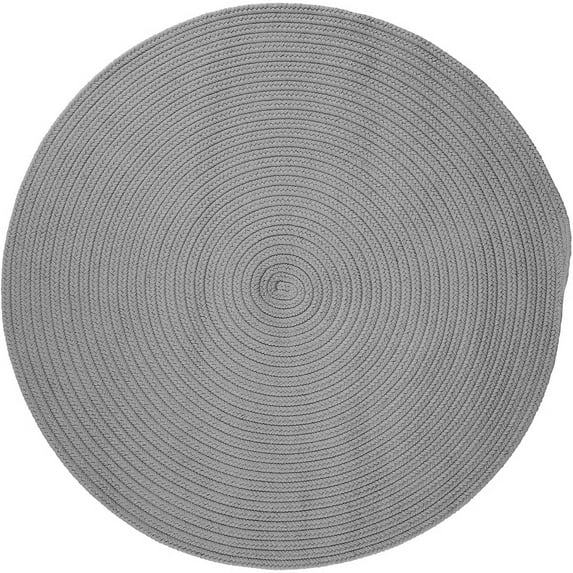 Porch & Den Oakland Reversible Indoor/ Outdoor Area Rug Shadow 6' x 6' Round N/A, Solid 6' Round Accent, Outdoor, Indoor Kitchen, Living Room, Patio