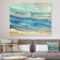 thumbnail image 1 of Porch & Den  Ocean Mineral Waves" Canvas Art - Blue 40 in. wide x 30 in. high, 1 of 5