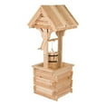 thumbnail image 1 of Shine Company Transitional Cedar Wood Decorative Wishing Well in Beige, 1 of 10