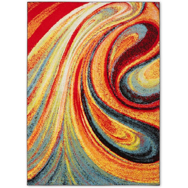 Porch & Den Splash Adja Contemporary Abstract Area Rug in Multicolor ...