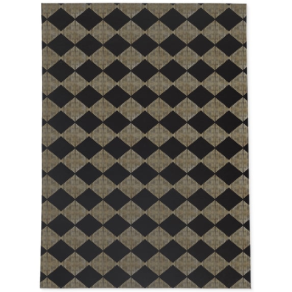 Porch & Den Teton Checkered Pattern Area Rug 5'x7' 5' x 8' Indoor Living Room Rectangle