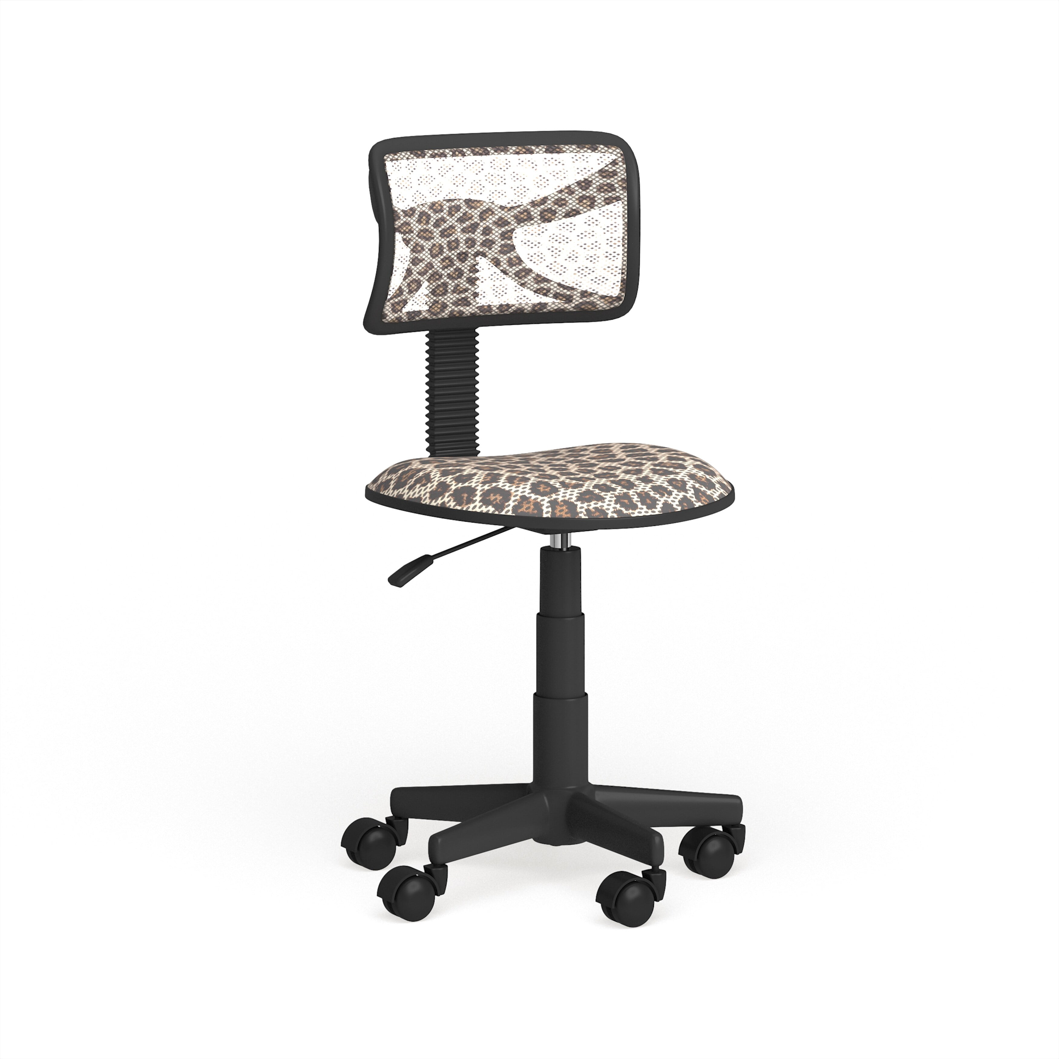 Porch & Den Urban Shop Swivel Mesh Task Chair Leopard