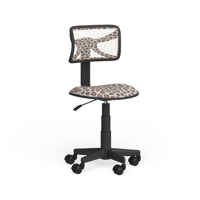Porch & Den Urban Shop Swivel Mesh Task Chair Leopard