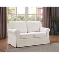 thumbnail image 1 of Porch & Den  Zuni  Mid-century Slipcover Loveseat ivory, 1 of 5