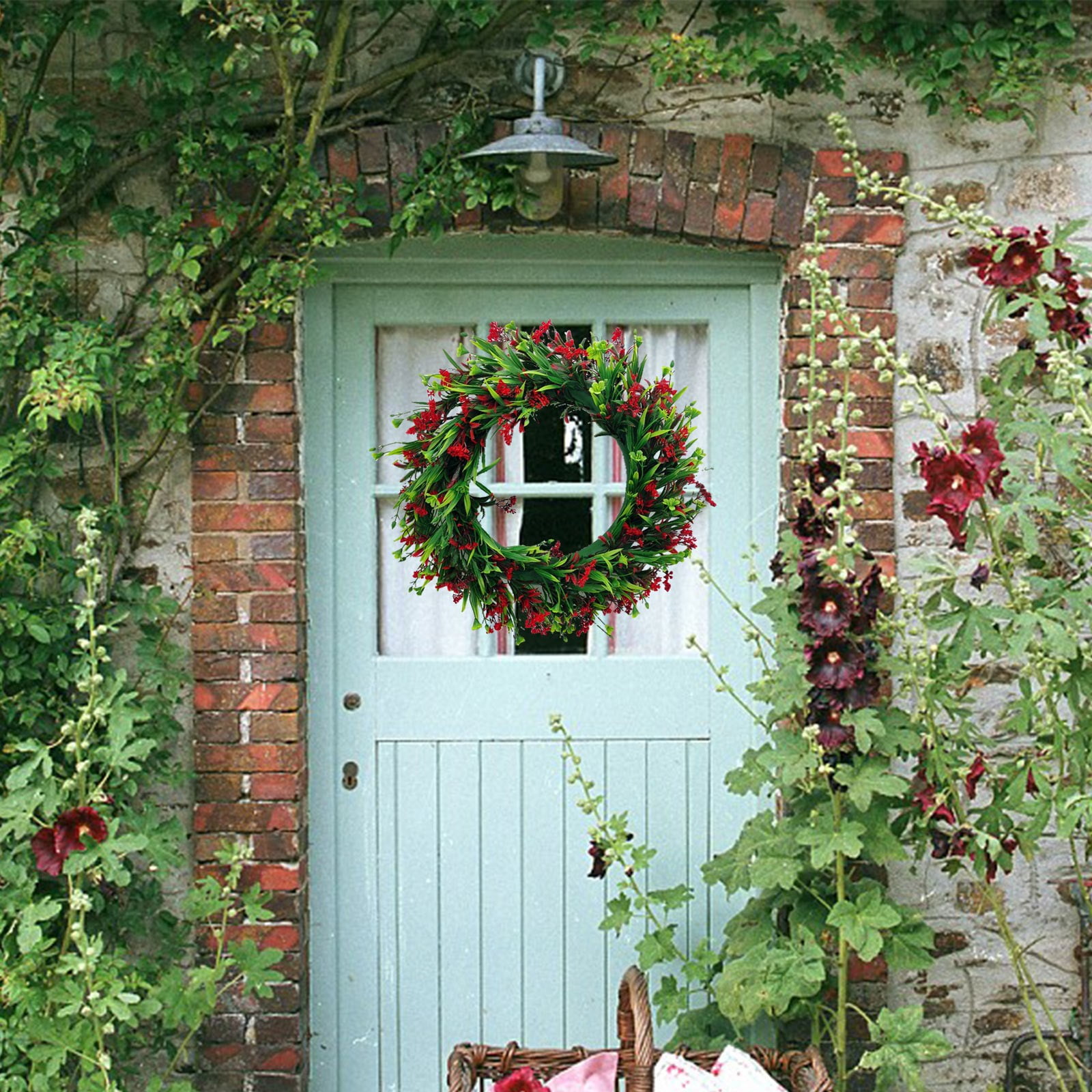 Porch door welcome lights for windows christmas crack summer outdoor