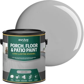 Evolve Porch & Floor Paint, Fast-Drying Wood and Concrete Paint, Light Gray, 1 Gallon