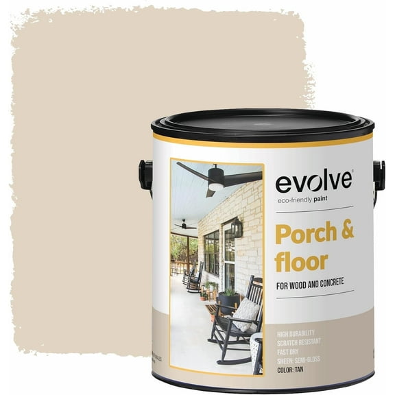 Evolve Porch & Floor Paint, Fast-Drying Wood and Concrete Paint, Tan, 1 Gallon