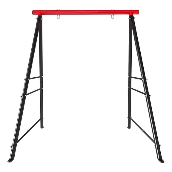Porch Frame, 550lb Capacity, Heavy Duty Steel A-Frame, 78x63x73 Inches, Easy Install, Red