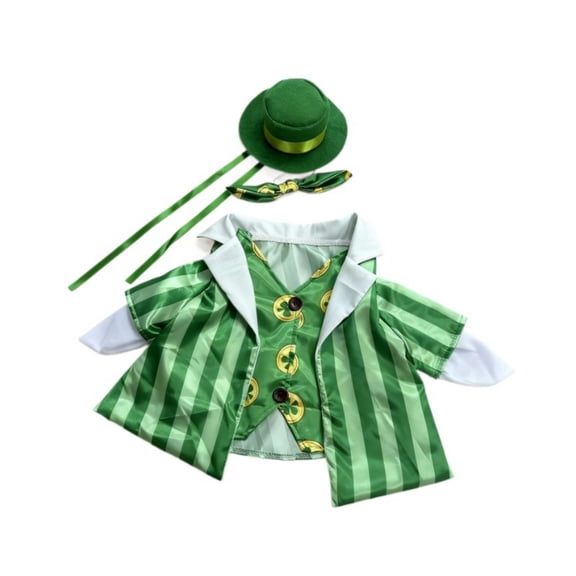 Porch Geese Outfit Clovers Costumes Decoration For Decorating Large Geese For St Patricks Day Outdoor Garden Decor