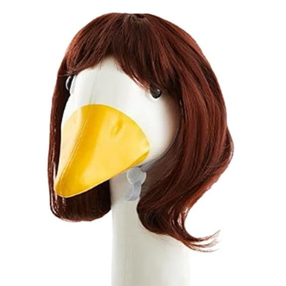 Porch Goose Braid Cute Lawn Goose Statue Braid Porch Goose Outfits Costume for Outdoor Garden Patio Yard Goosey Decoration - A