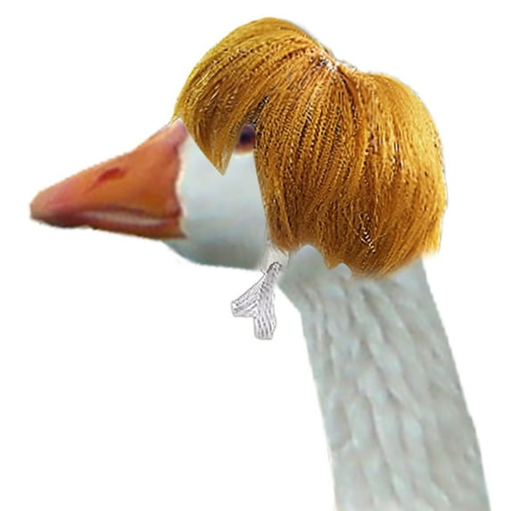 Porch Goose Braid Cute Lawn Goose Statue Braid Porch Goose Outfits for Outdoor Garden Patio Yard Goosey Decoration - D